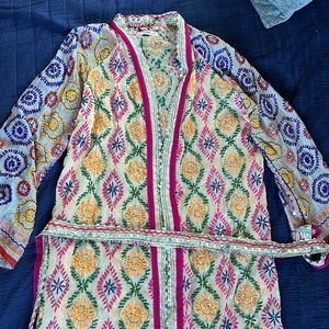 Embroidered phuljari kimono